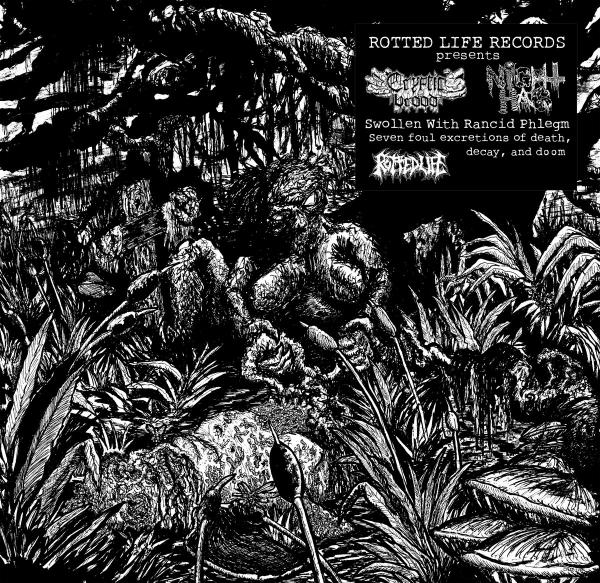 Cryptic Brood &amp; Night Hag - Swollen With Rancid Phlegm (Split)