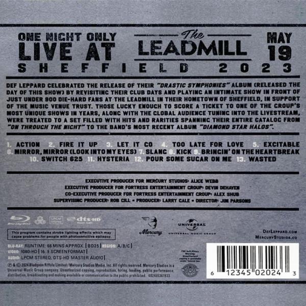 Def Leppard - One Night Only : Live At The Leadmill (Live 2023) (Blu-Ray)